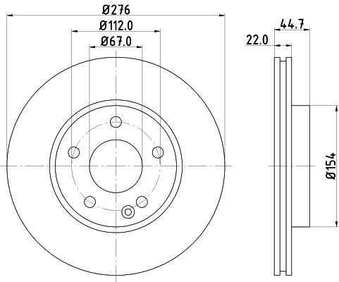 фото Диск тормозной д/автомобилей mercedes a(w169)(04-)/b(w245)(05-)передний d=276 trialli