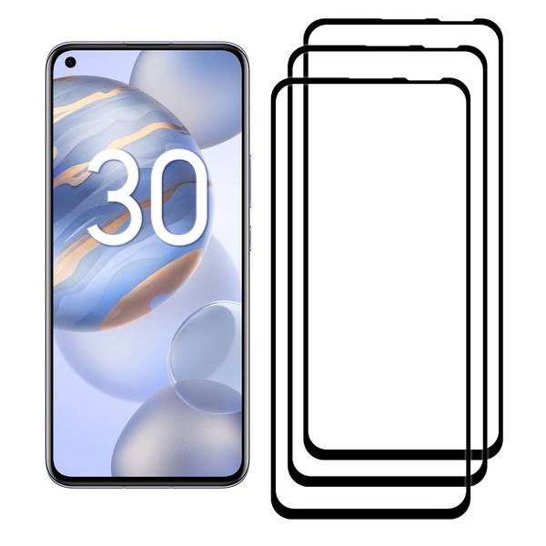 

Комплект из 3х стекол Krutoff для Honor 30S черное