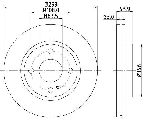 фото Диск тормозной для автомобилей ford fiesta vi (08-) передний d=258 trialli df106110