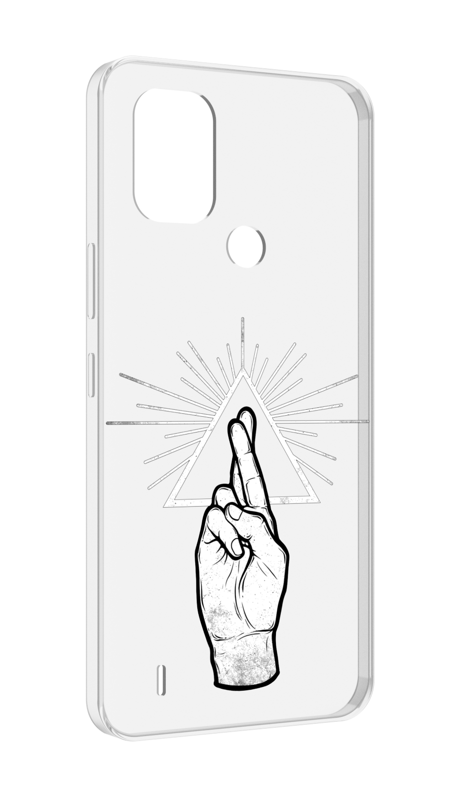 

Чехол MyPads черно белая рука для Nokia C31, Прозрачный, Tocco