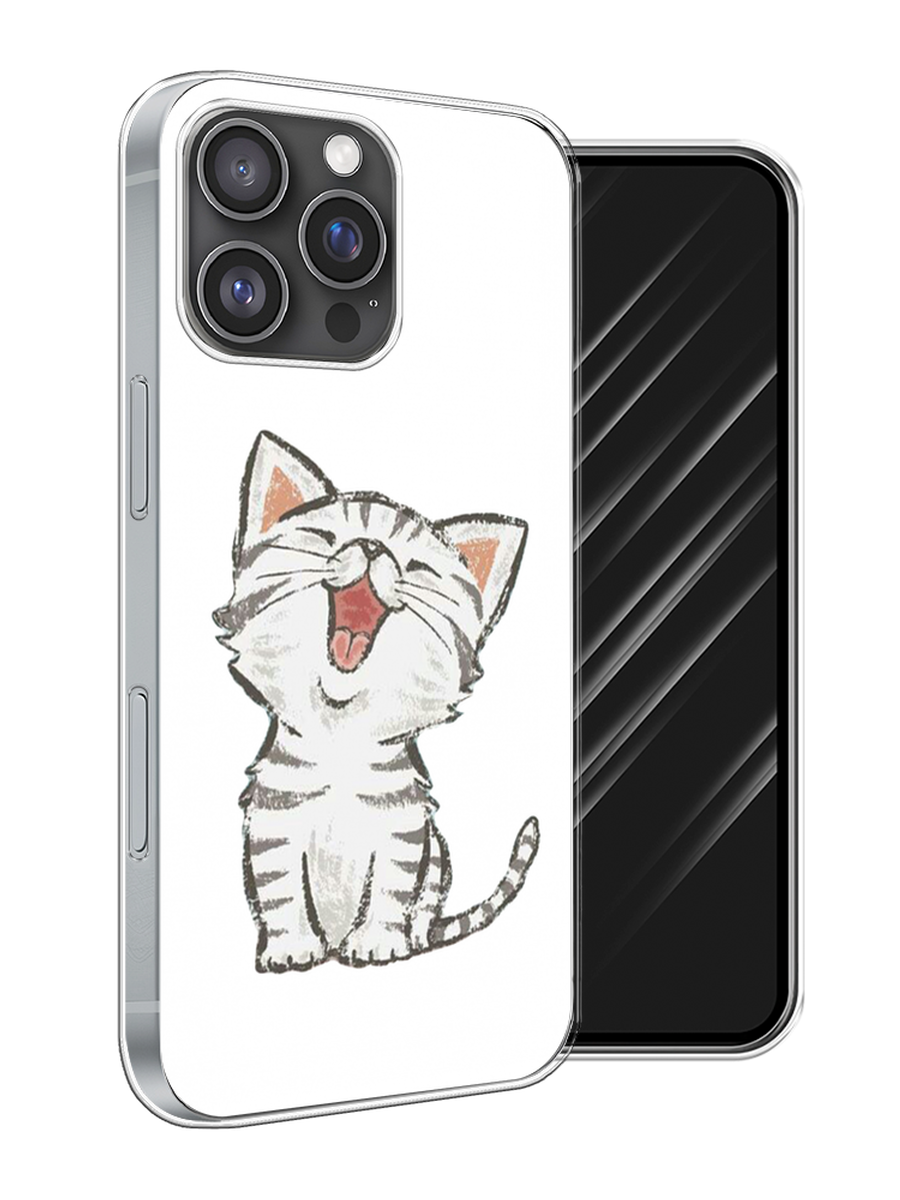 

Чехол Awog на Apple iPhone 16 Pro Max "Котенок рисованный", Серый;белый, 16350-1