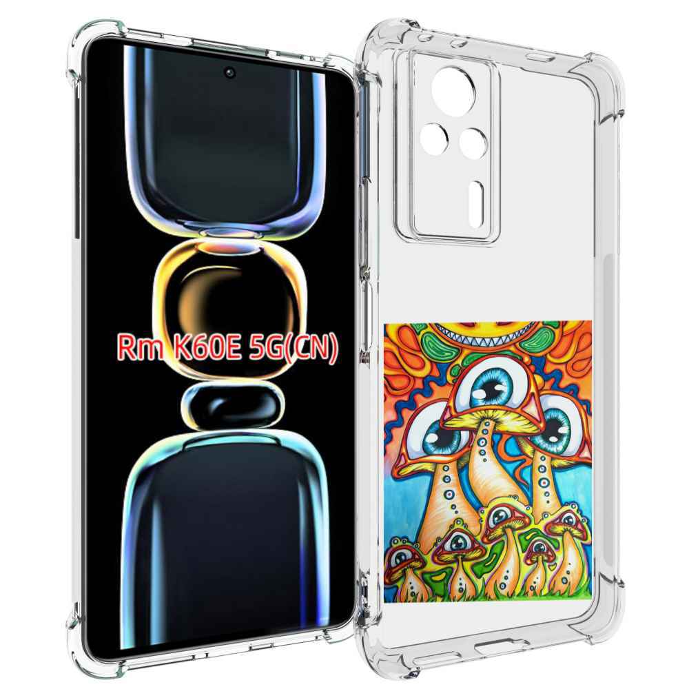 

Чехол MyPads грибы с глазами для Xiaomi Redmi K60E, Tocco