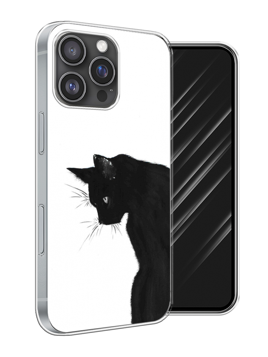 

Чехол Awog на Apple iPhone 16 Pro Max "Black cat", Черный;белый, 16350-1