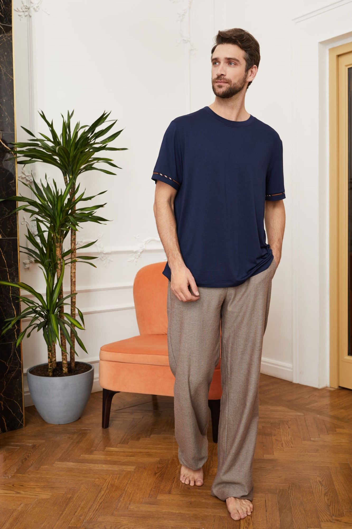 

Футболка мужская Laete 51833 синяя 2XL, 51833