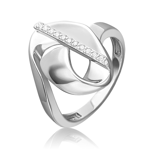 Кольцо из серебра с фианитом р. 17 PLATINA jewelry 01-5640-00-401-0200