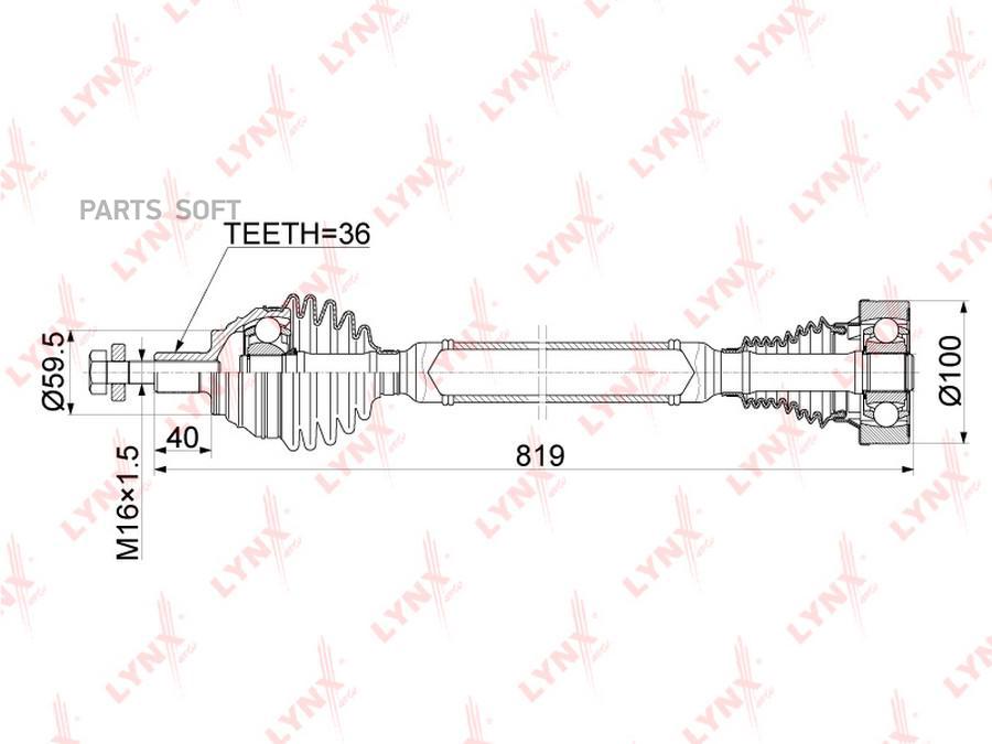 Cd-1136 Привод В Сборе Lynxauto LYNXauto CD-1136