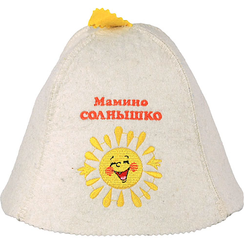 

Шапка для бани Rusher Мамино солнышко 1032005  бежевый, Белый;желтый, Мамино солнышко