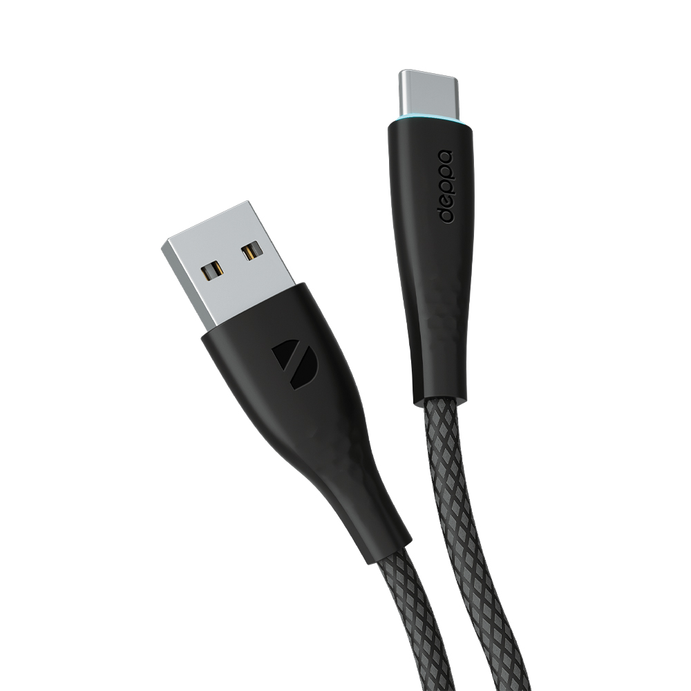 Кабель для телефона Fly USB - Type-C, 3А, 1м, черный