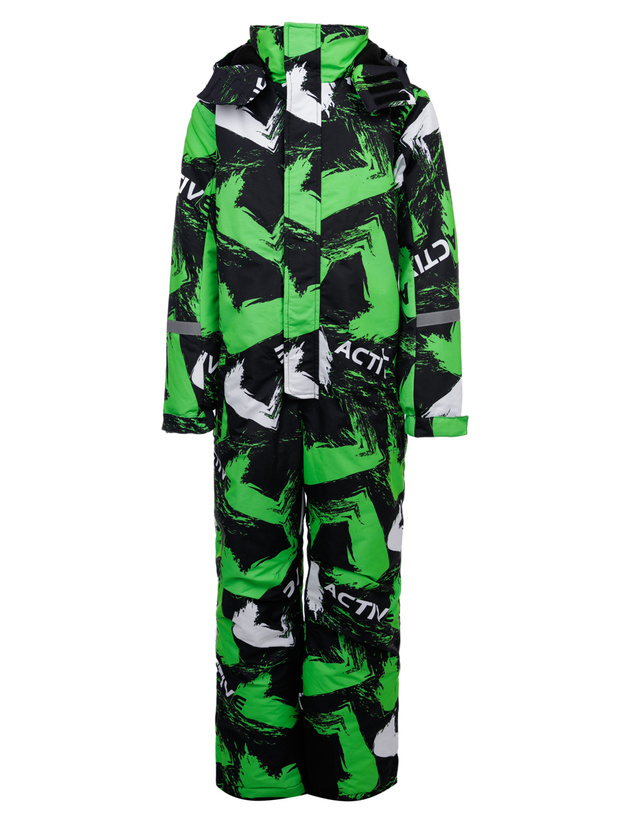 

Комбинезон детский PlayToday 32111402, черный, светло-зеленый, р.134, 32111402