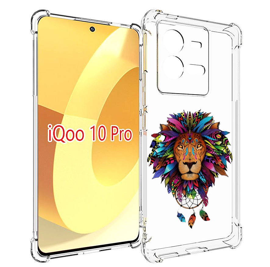 

Чехол MyPads Тотемный Лев для Vivo iQOO 10 Pro, Прозрачный, Tocco