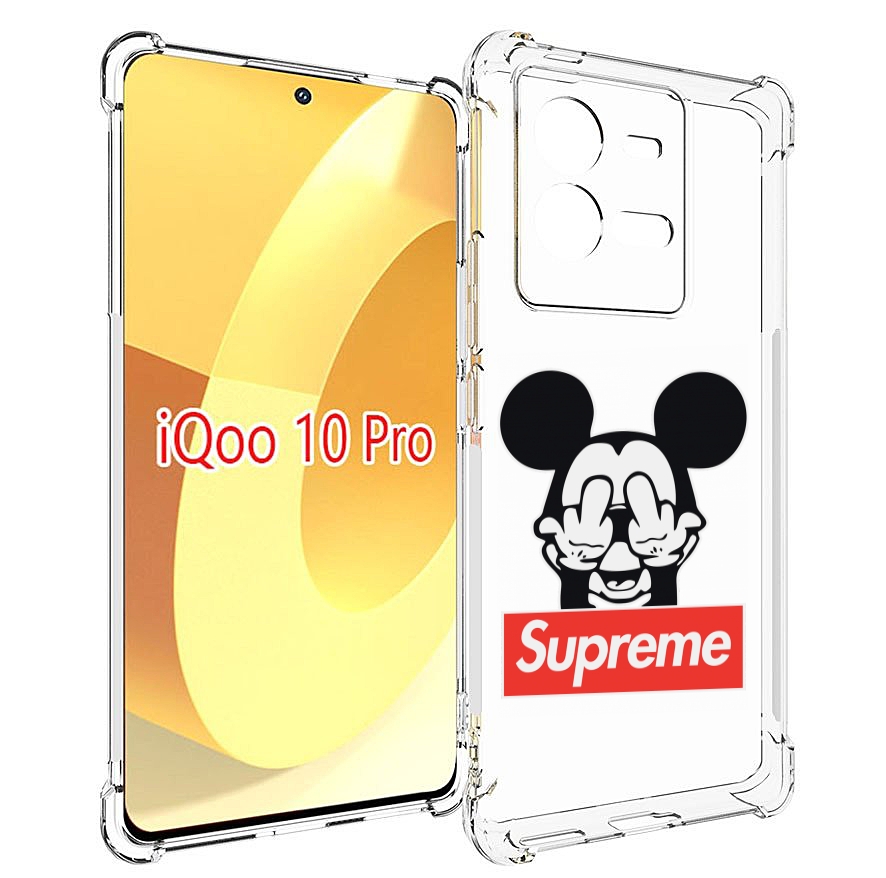 

Чехол MyPads Супримовский-Микки-маус для Vivo iQOO 10 Pro, Прозрачный, Tocco