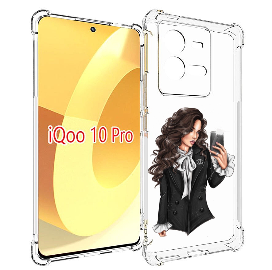 

Чехол MyPads Стильная-девушка для Vivo iQOO 10 Pro, Прозрачный, Tocco