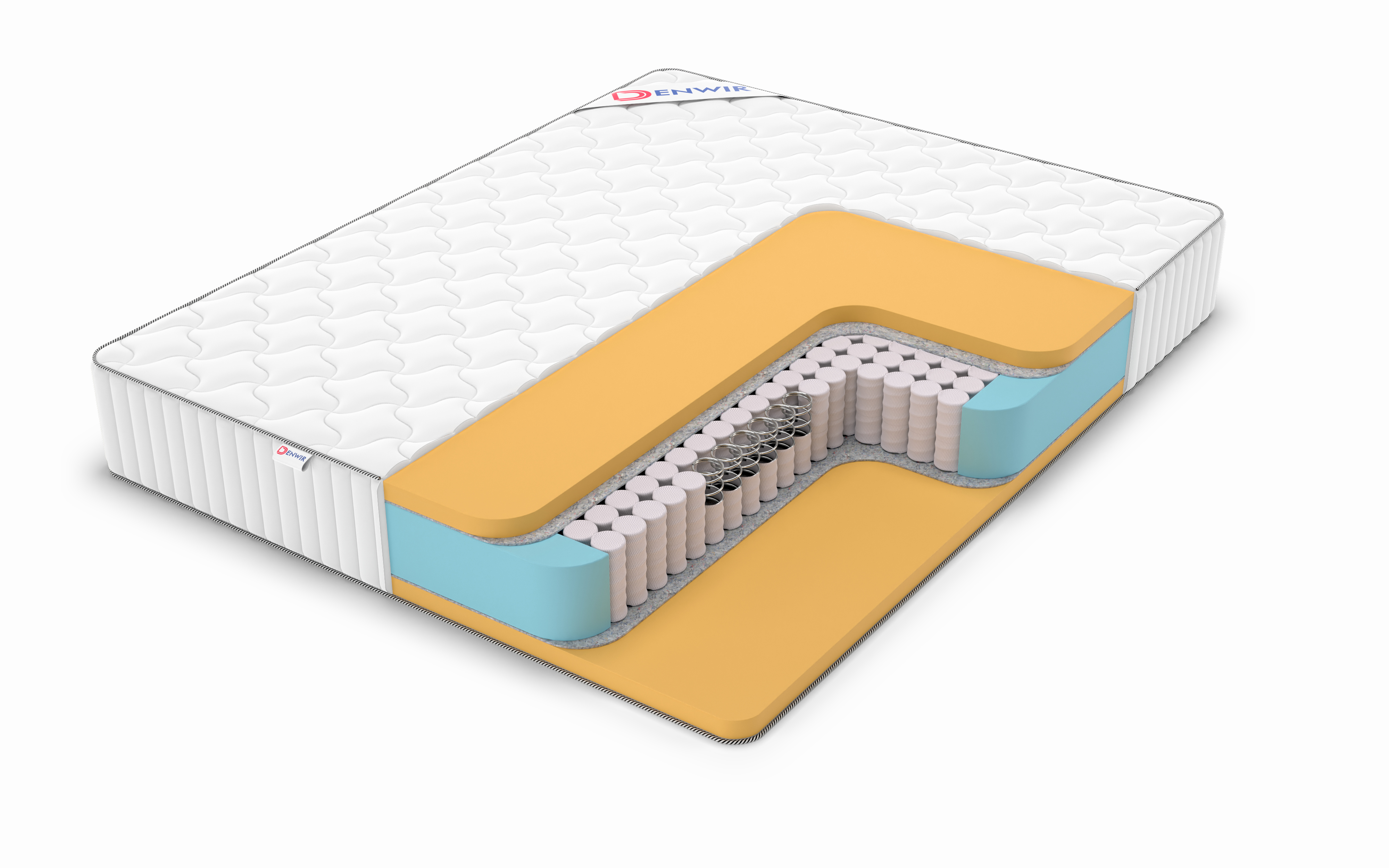 

Матрас пружинный DENWIR CLASSIC MEMO TFK /chstmat_CMTFK_80x140, Белый, CLASSIC MEMO TFK