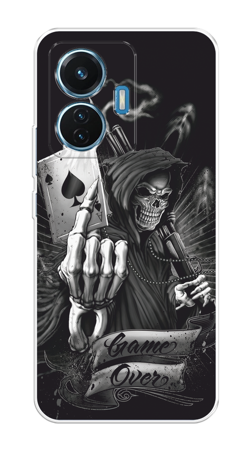 

Чехол на Vivo T1 "Игра закончена", Черный;серый, 267150-1