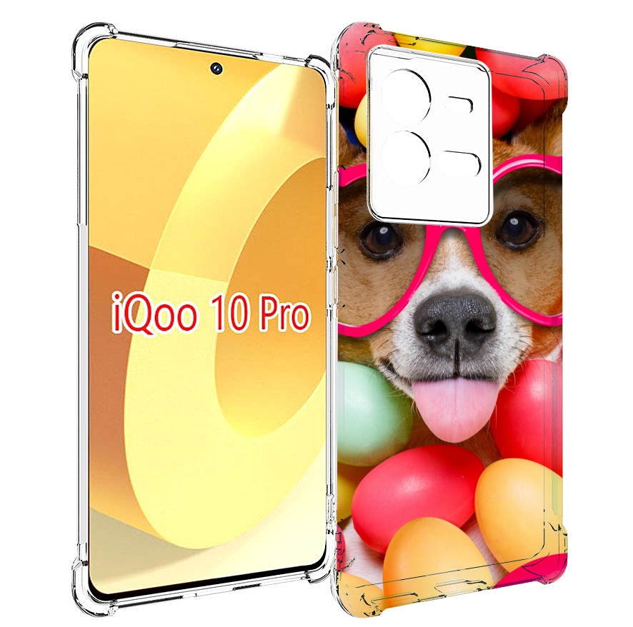 

Чехол MyPads Собака-в-яйцах для Vivo iQOO 10 Pro, Прозрачный, Tocco