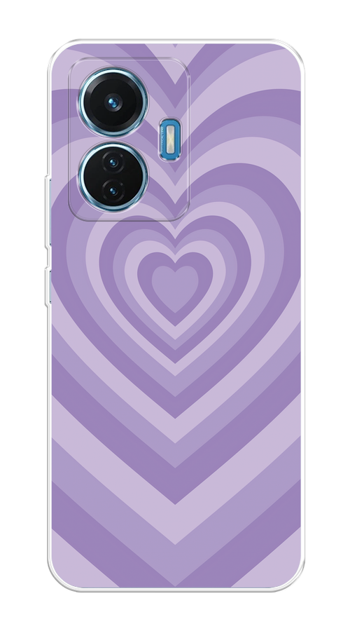 

Чехол на Vivo T1 "Violet heart latte", Фиолетовый, 267150-1