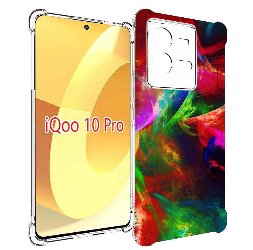 

Чехол MyPads Сияние-красок для Vivo iQOO 10 Pro, Прозрачный, Tocco