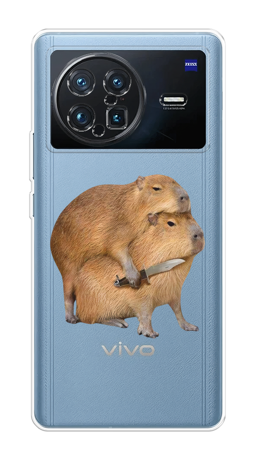 

Чехол на Vivo X Note "Капибара с ножом", Бежевый, 266950-1