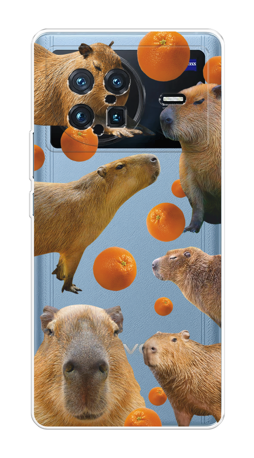 

Чехол на Vivo X Note "Капибара и апельсины", Бежевый;оранжевый, 266950-1
