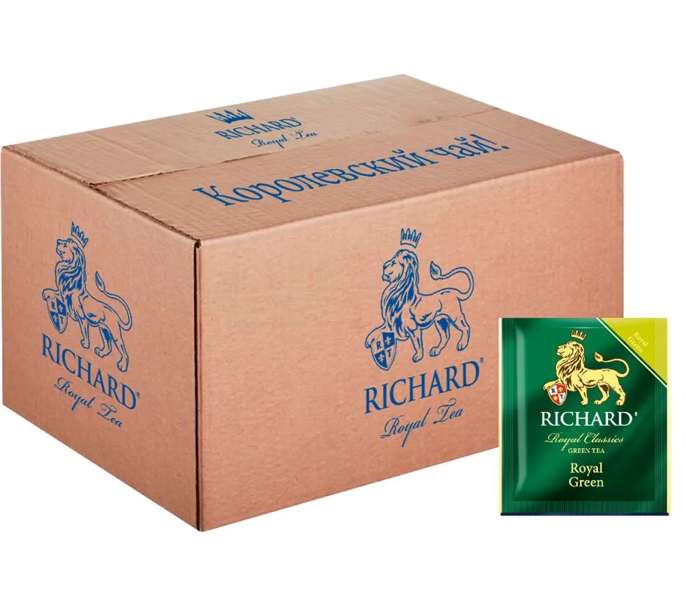 

Чай зеленый в пакетиках RICHARD Royal Green китайский, байховый, большая упаковка- 200 шт