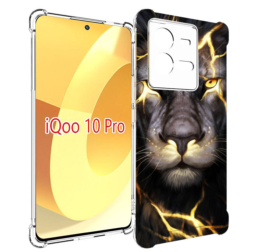 

Чехол MyPads Светящийся-лев мужской для Vivo iQOO 10 Pro, Прозрачный, Tocco