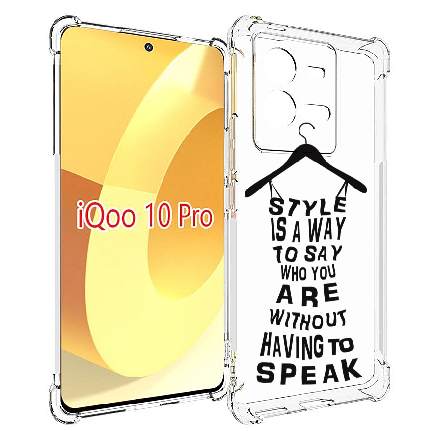 

Чехол MyPads Сарафан-из-слов для Vivo iQOO 10 Pro, Прозрачный, Tocco