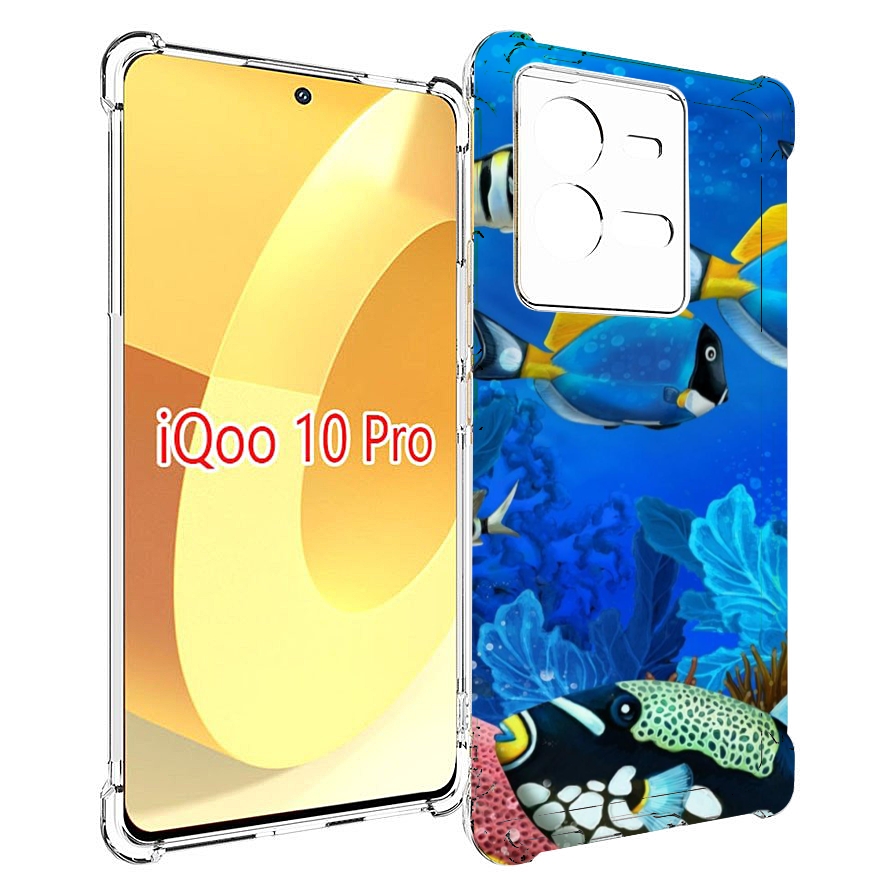 

Чехол MyPads Рыбки для Vivo iQOO 10 Pro, Прозрачный, Tocco