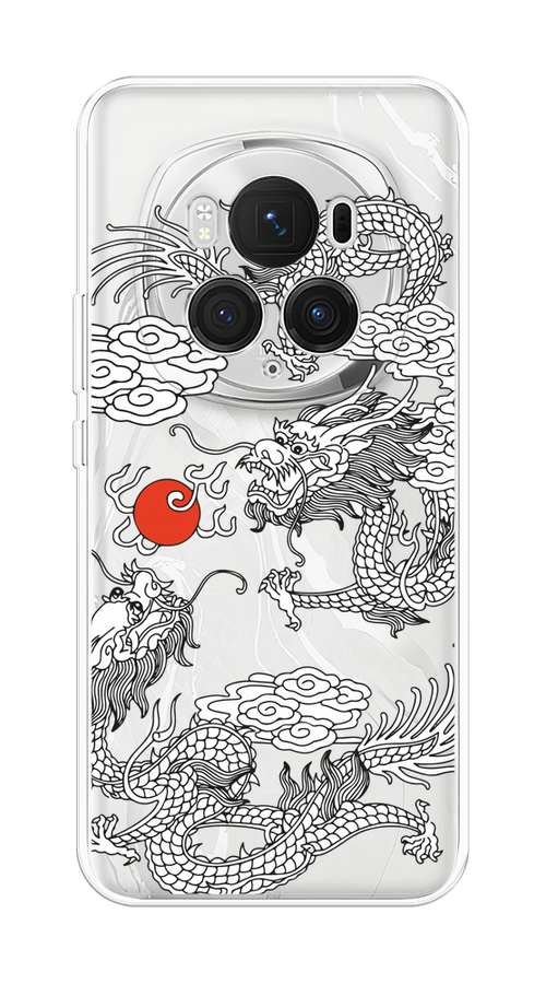 

Чехол на Honor Magic 6 Pro "Драконы с ножом", Прозрачный;черный;белый, 6123750-1