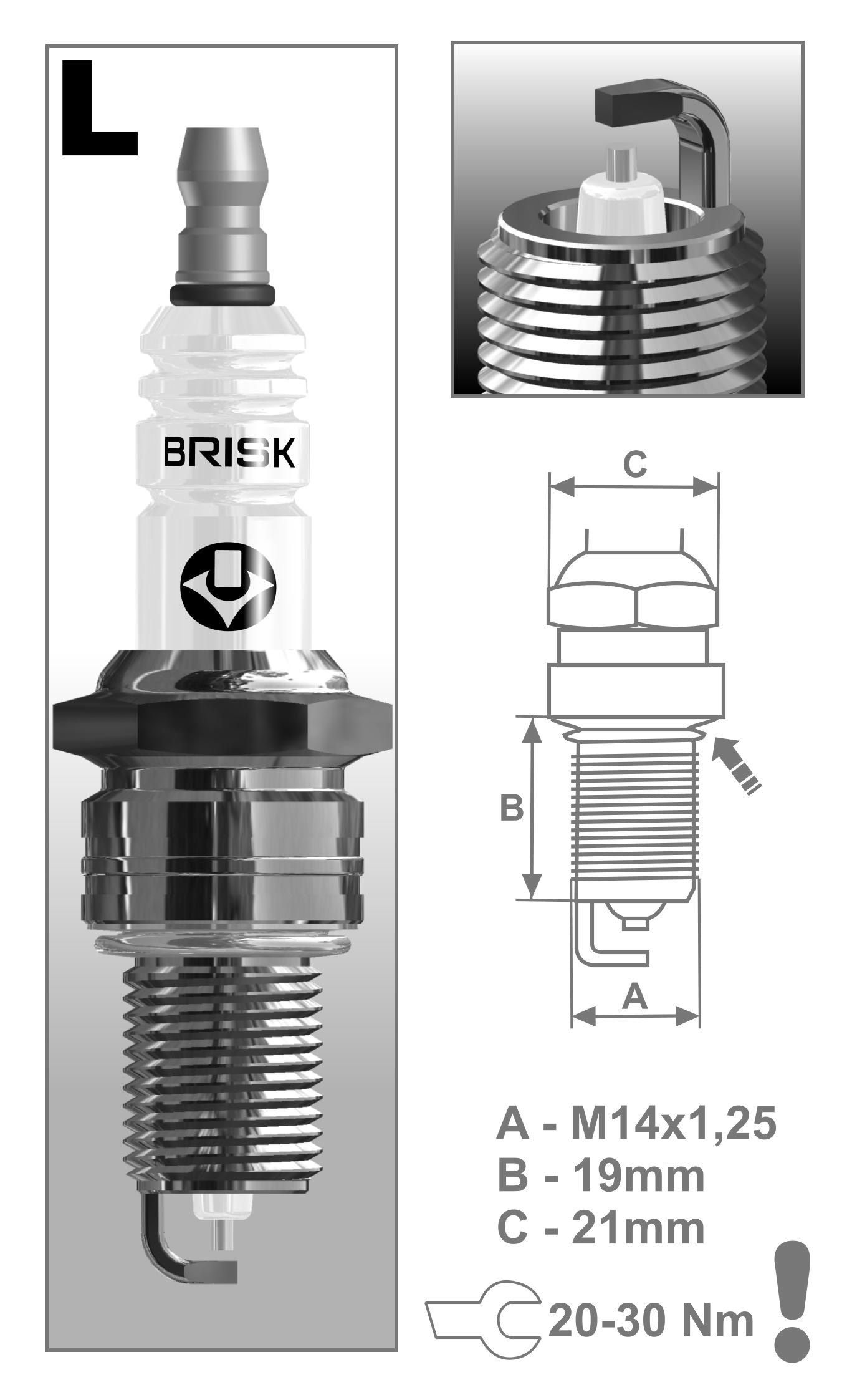 

Свечи Brisk Silver (Чехия) К-Т 1шт. BRISK LR17YSN