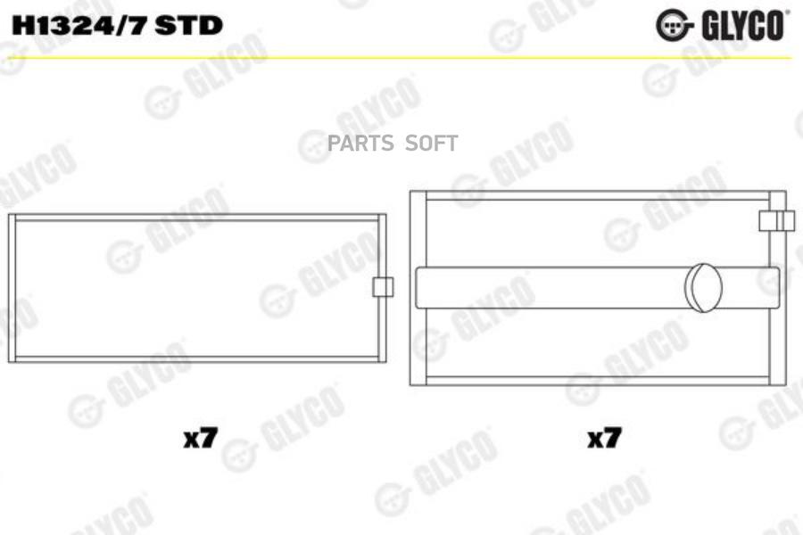 H1324/7 Std вкладыши Коренные !К-Т Std Rvi Kerax/Midlum/Premium Дв.Dci Glyco арт. H13247ST