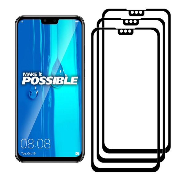 

Комплект из 3х стекол Krutoff для Huawei Y9 2019/Y8S черное