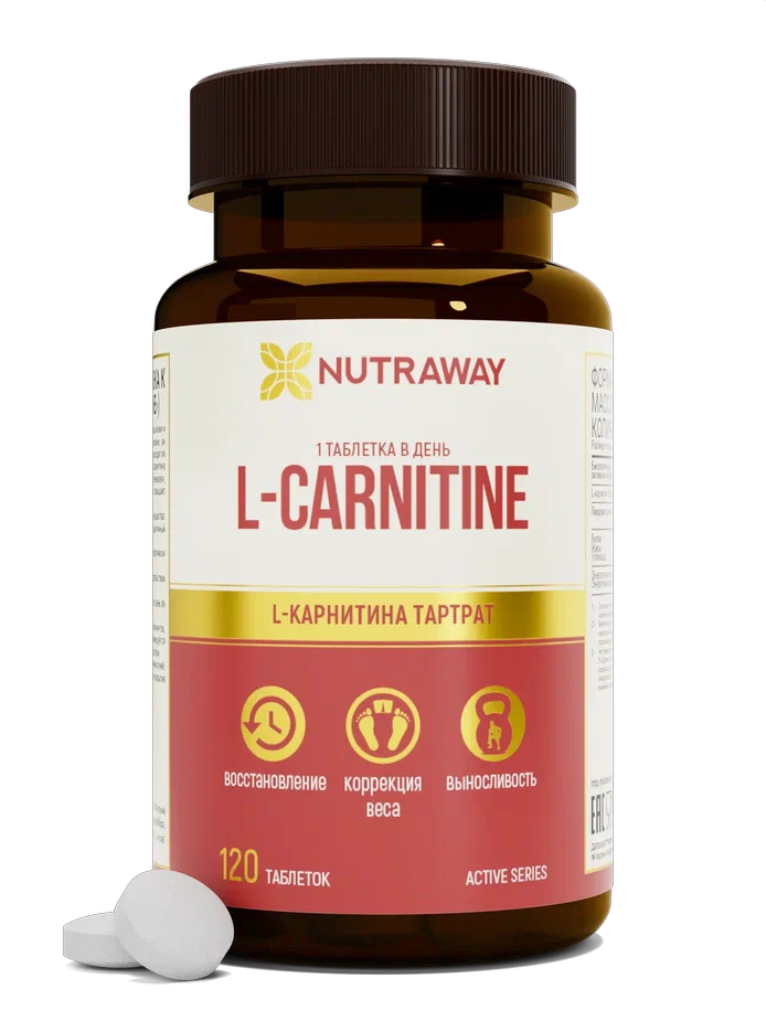 L-Carnitine NUTRAWAY 120 аблеток 648₽