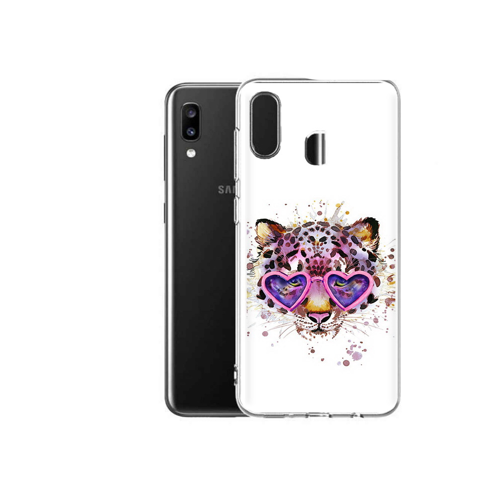 

Чехол MyPads Tocco для Samsung Galaxy A20 модный леопард, Прозрачный, Tocco
