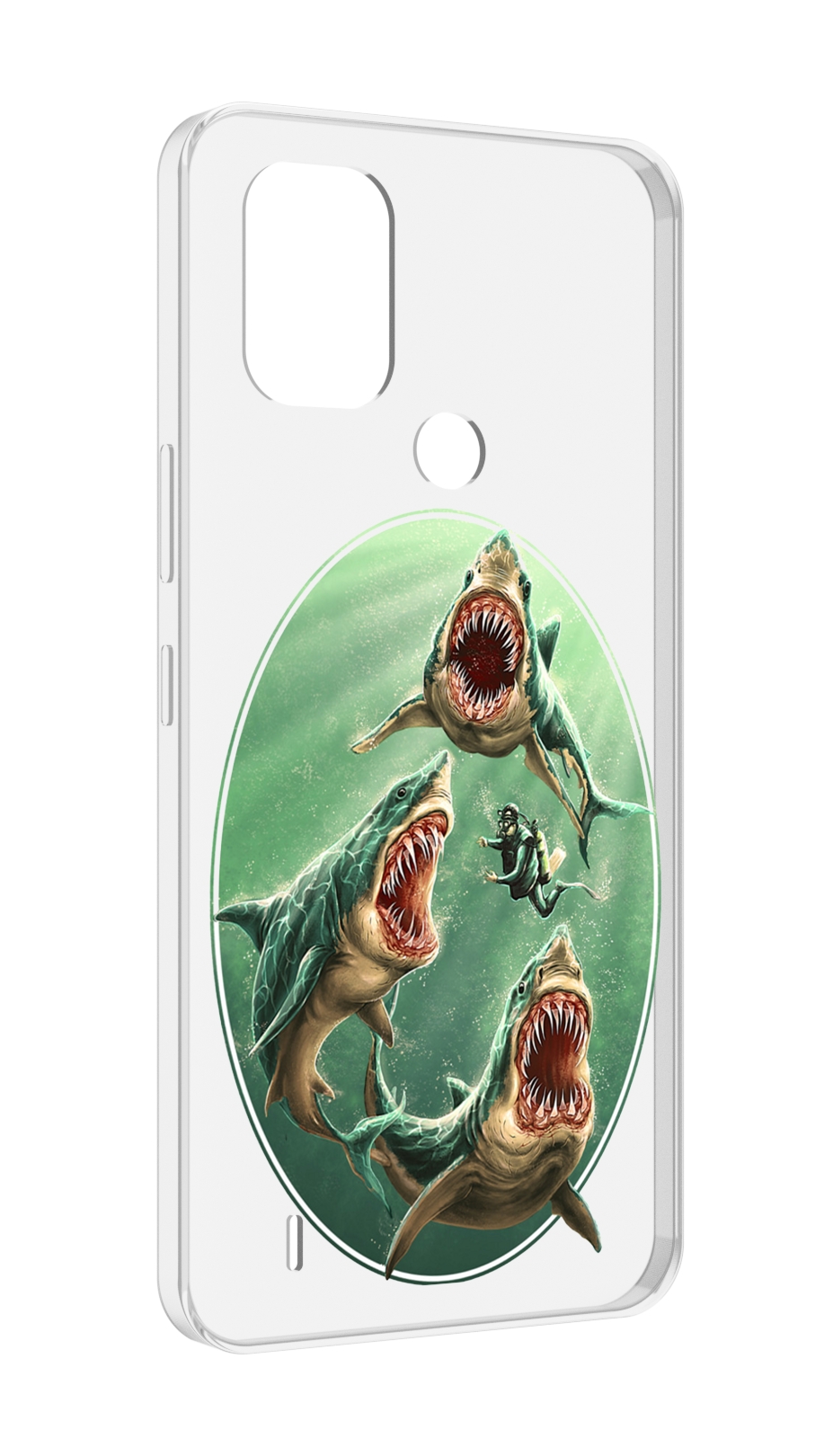 

Чехол MyPads синяя бездна для Nokia C31, Прозрачный, Tocco