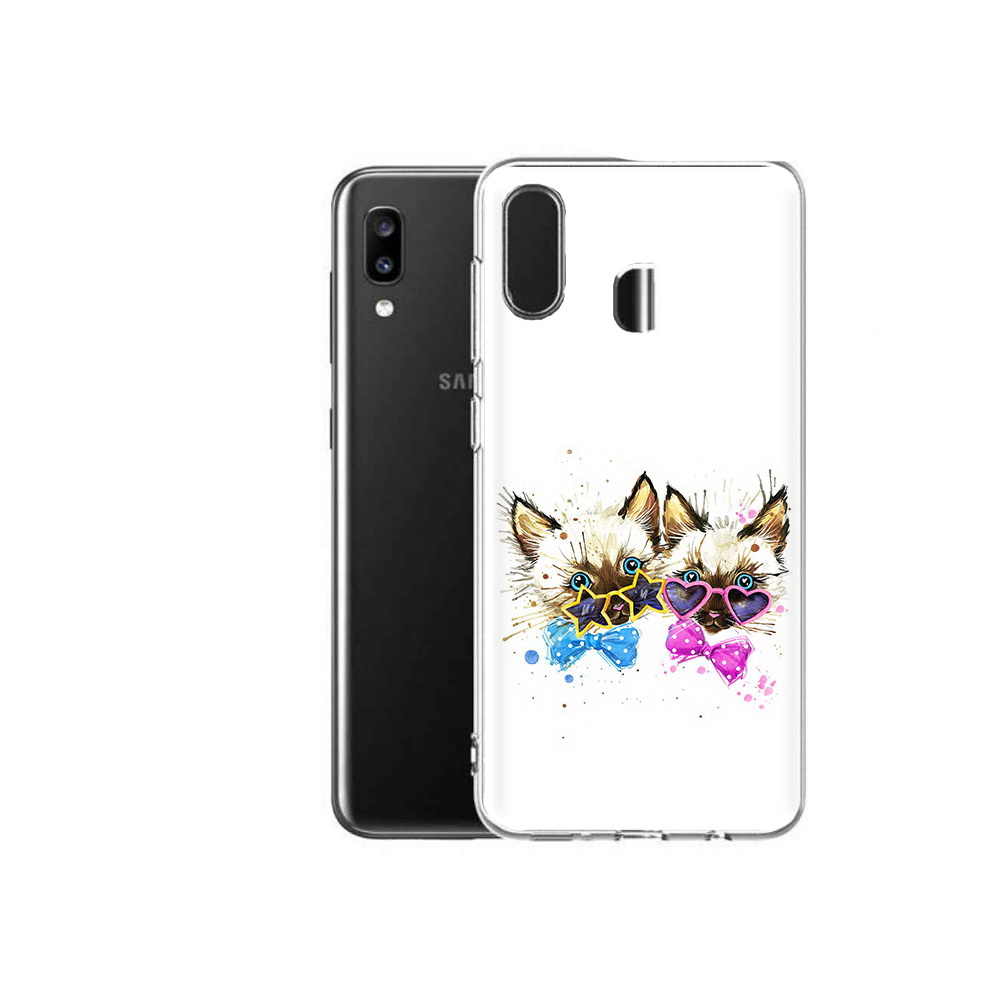 

Чехол MyPads Tocco для Samsung Galaxy A20 милые котята, Прозрачный, Tocco