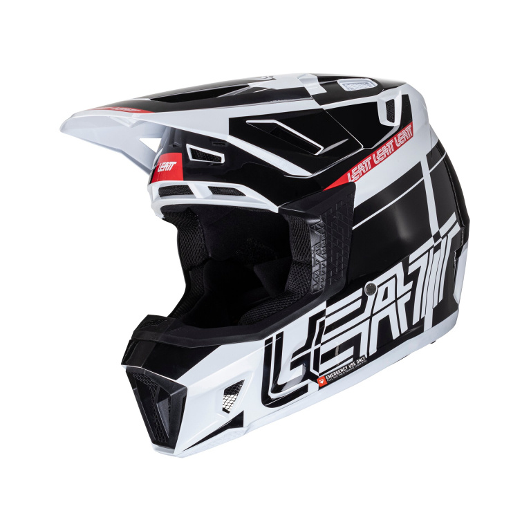 Шлем кроссовый Leatt Moto 7.5 Helmet Kit, Black/White V24, 2XL