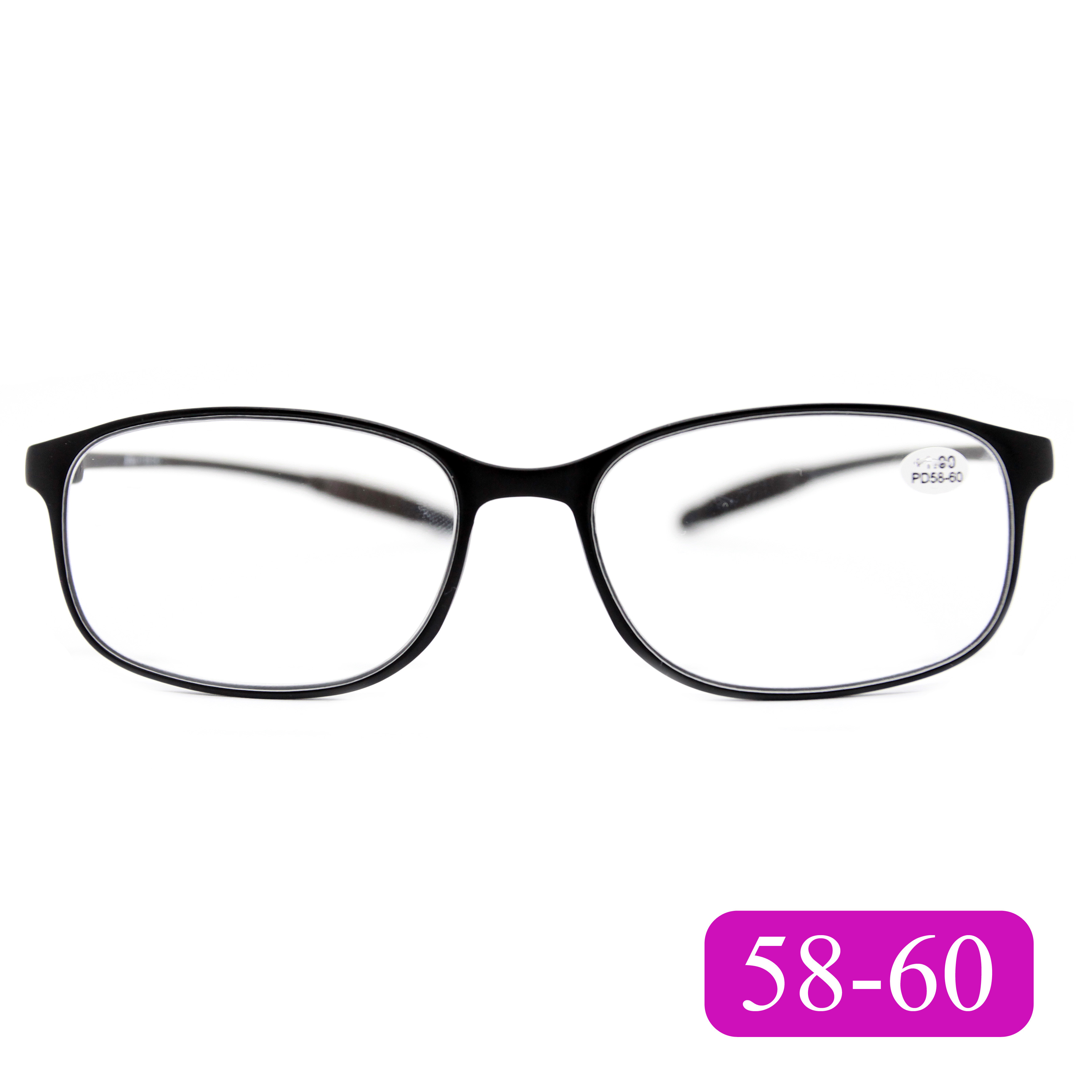 Готовые очки карбоновые TR259 +1,75, для чтения, без футляра, черный, РЦ 58-60