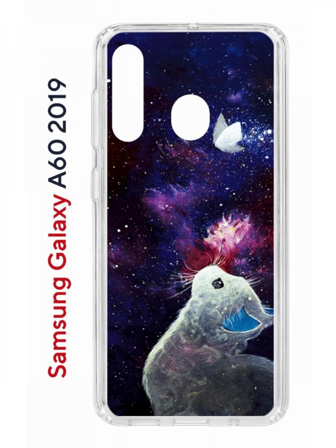 Чехол на Samsung Galaxy A60 2019 с принтом Kruche Print Мотылёк противоударный бампер