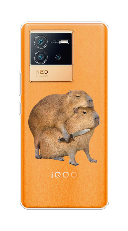 

Чехол на Vivo iQOO Neo6 "Капибара с ножом", Бежевый, 266850-1