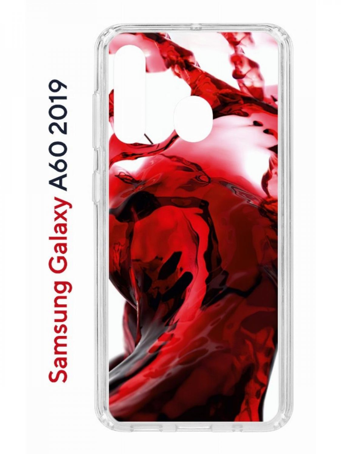 фото Чехол на samsung galaxy a60 2019 с принтом kruche print вино противоударный бампер кruче