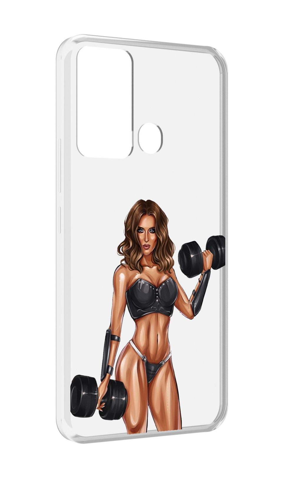 

Чехол MyPads девушка с гантелями спорт женский для Infinix Hot 12i, Прозрачный, Tocco
