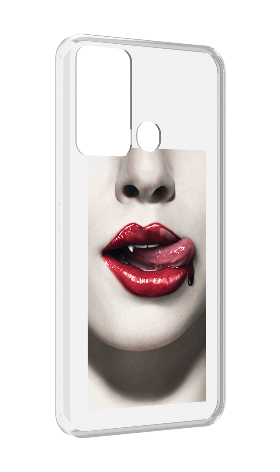 

Чехол MyPads губы-вампирши для Infinix Hot 12i, Прозрачный, Tocco