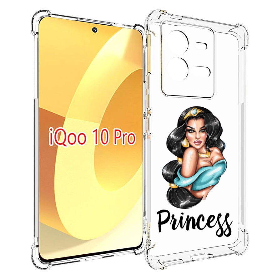 

Чехол MyPads Принцесса-Жасмин женский для Vivo iQOO 10 Pro, Прозрачный, Tocco