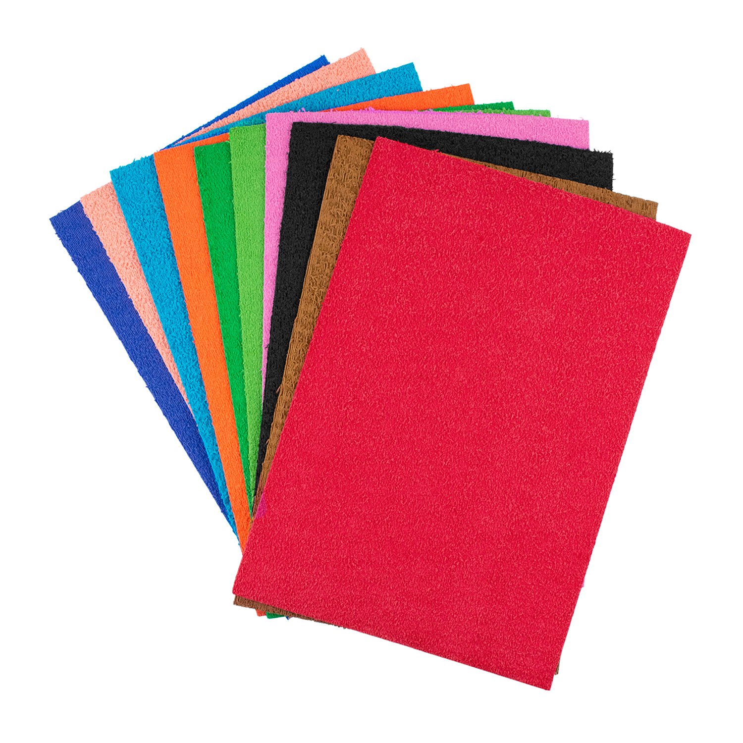 Фоамиран плюшевый Дамское счастье толщина 25 мм 20х30 см 10 листов 10 цветов 438₽