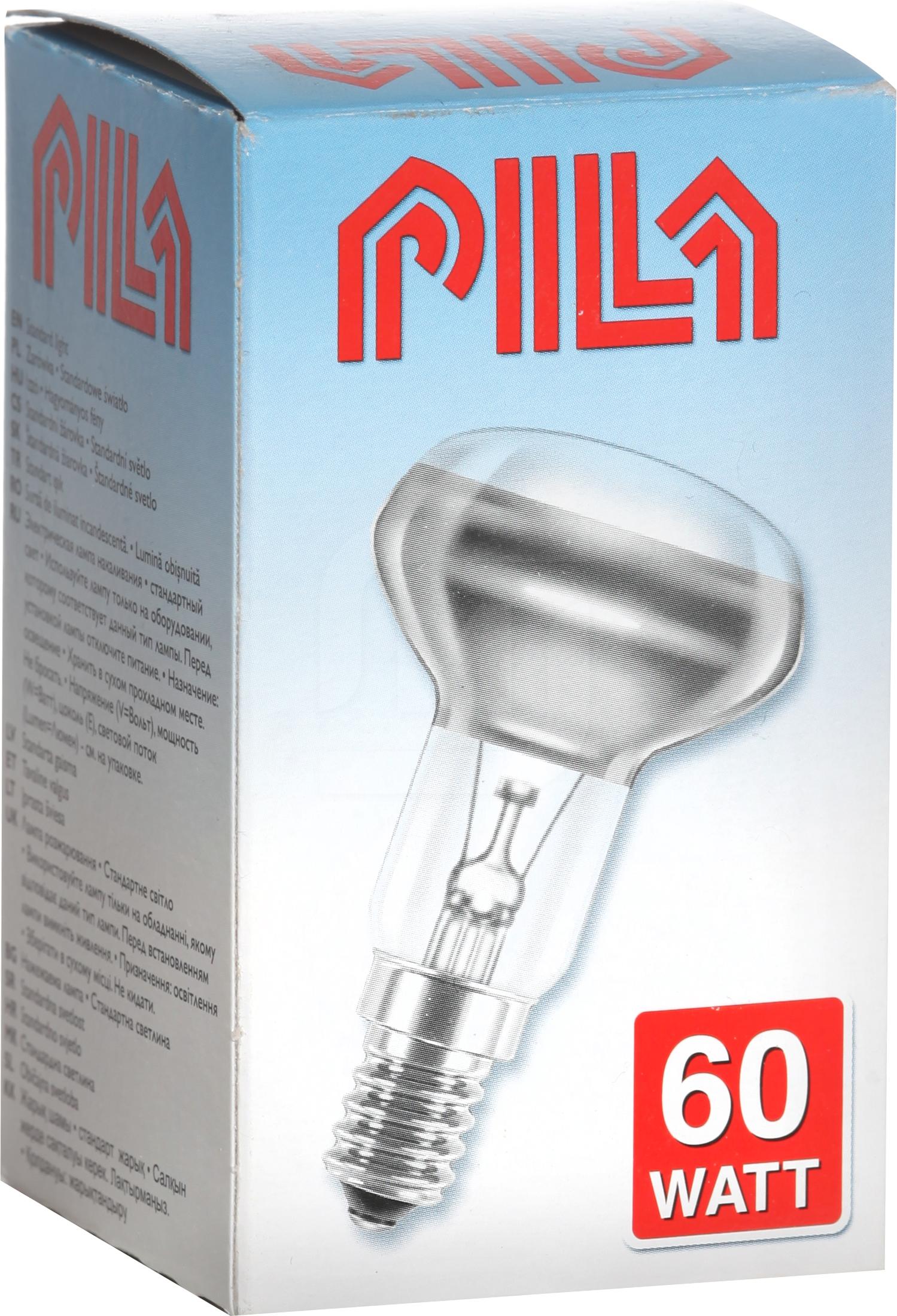 Лампа накаливания Pila NR50 Е14 60 Вт 2700K гриб матовая
