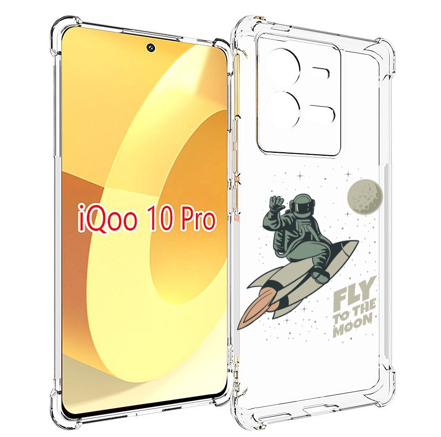 

Чехол MyPads Полет-на-Луну для Vivo iQOO 10 Pro, Прозрачный, Tocco