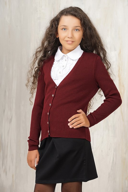 

Жакет для девочек 7070 VAY цв.красный р.134, 7070_красный