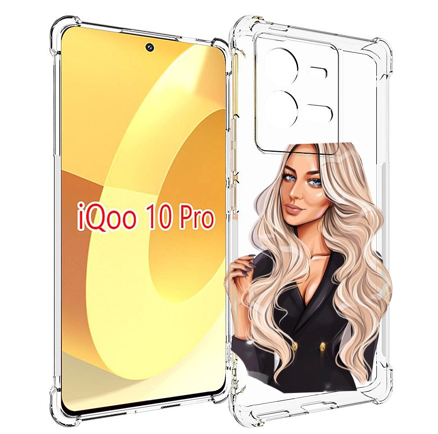 Чехол MyPads Платье-пиджак женский для Vivo iQOO 10 Pro