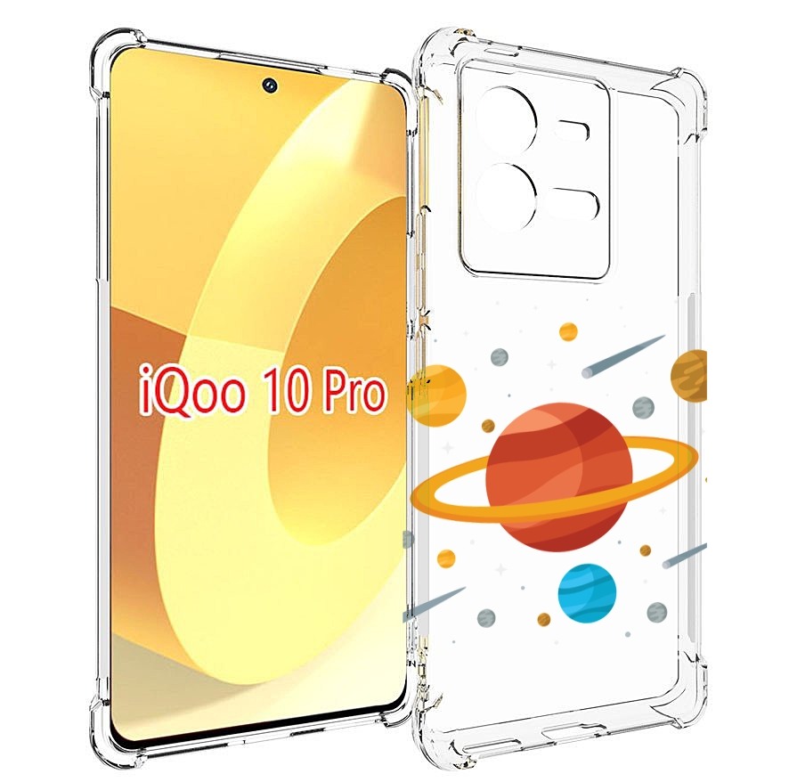 

Чехол MyPads Планета-Сатурн для Vivo iQOO 10 Pro, Прозрачный, Tocco