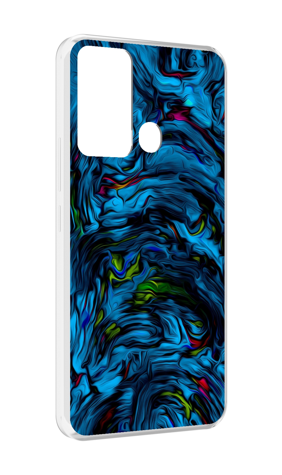 

Чехол MyPads голубая краска в темноте для Infinix Hot 12i, Прозрачный, Tocco